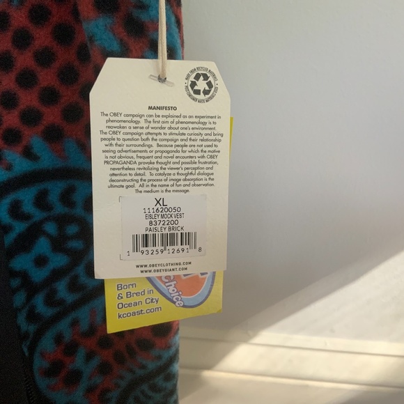 XL Obey Vest (NWT) - Picture 2 of 4
